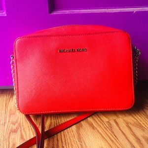 Red Michael Kors crossbody